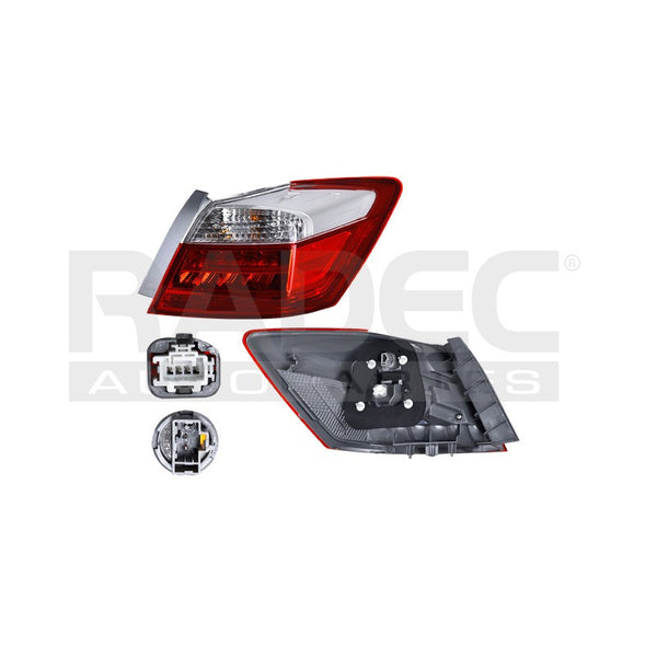 Calavera Exterior Hd Accord 13-15 C/leds Lado Derecho