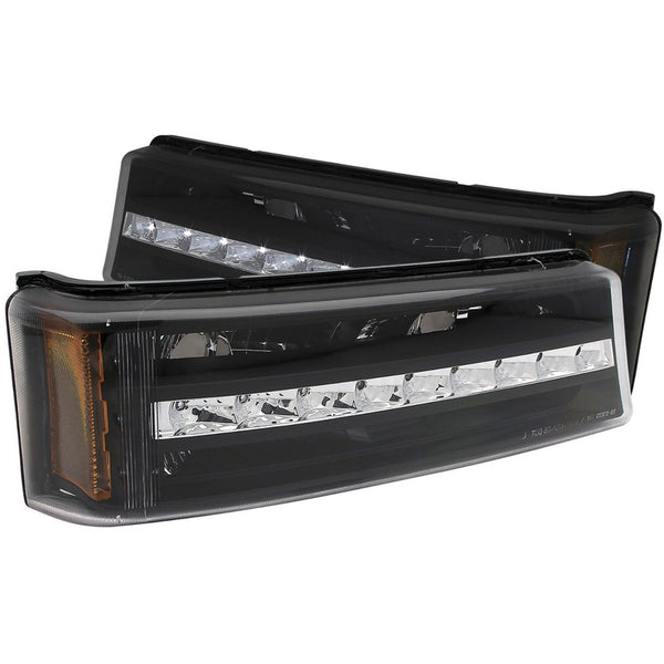 Cv Silverado 03-06 L.e.d Signal Lights G2 Black
