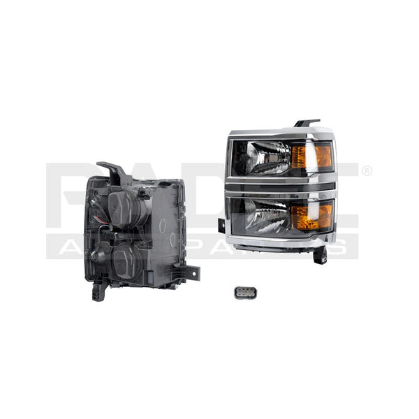 Faro Cv Cheyenne/silverado 14-15 Cromo Original Izq