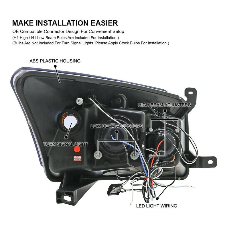 Dg Caliber 07-up Projector H.l W/led Bar Black(ccfl)