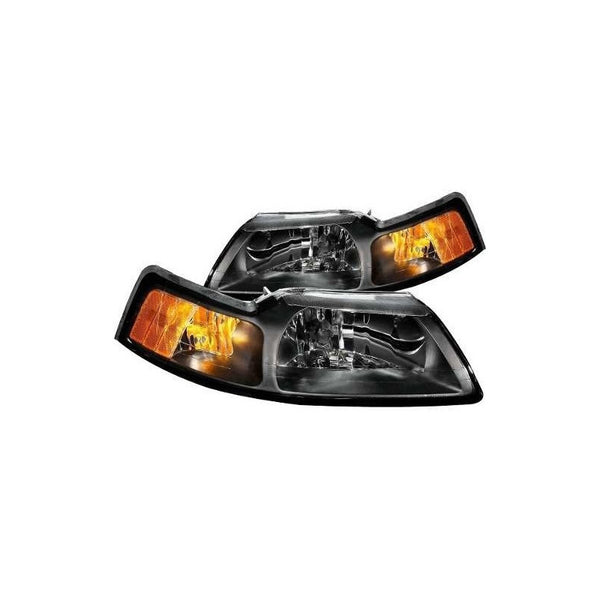 Ford Mustang 99-04 Crystal H.l Black Amber