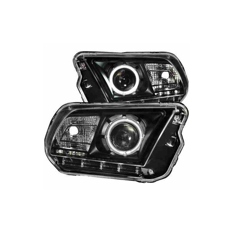 Ford Mustang 10-12 Projector H.l Halo Black Clear (ccfl)