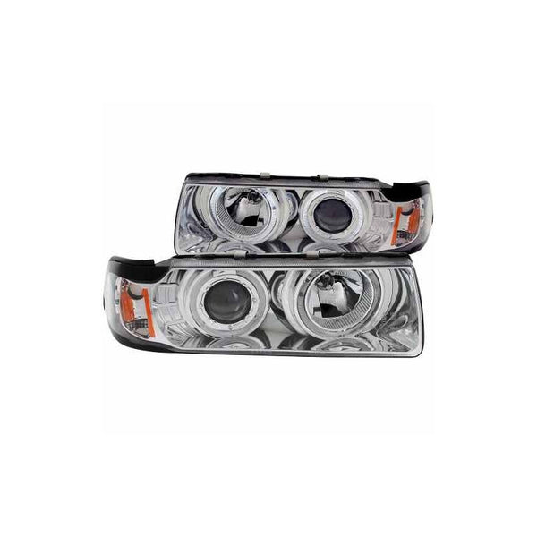 Bmw 3 Series E36 92-98 4dr 1 Pc Projector H.l G2 Halo Chrome