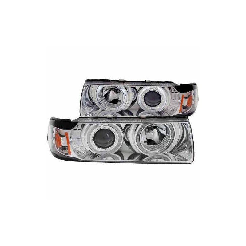 Bmw 3 Series E36 92-98 4dr 1 Pc Projector H.l G2 Halo Chrome