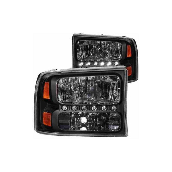 Fd Excursion 00-04 / Super Duty 99-04 L.e.d  H.l Black 1 Pc