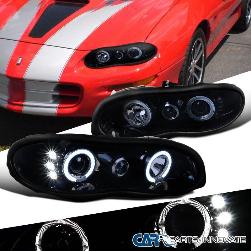 Camaro 98-01 Faros Projector Negros O Claros Halo