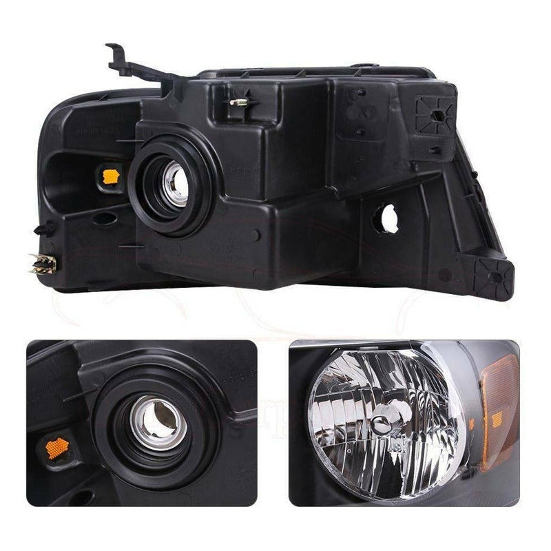 Ford F150 F-150 2004-2008 Par De Faros Negros