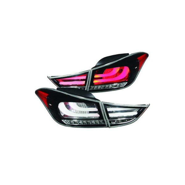 Hy Elantra 11 Up Led Tl Black 4 Pcs Outter W/bulb