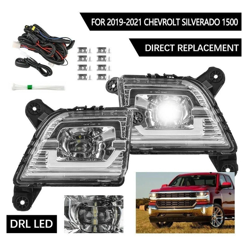 Chevrolet Silverado 2019-2021 Par De Faros De Niebla