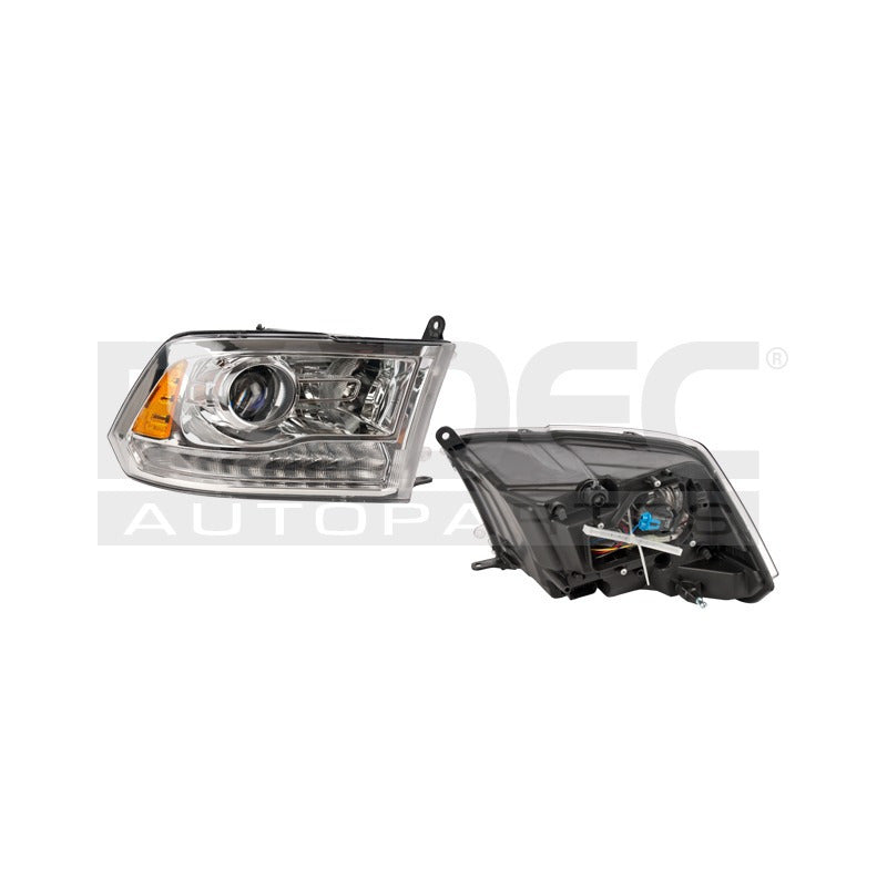 Faro Dg Ram 13-14 Fondo Cromado Tyc Der