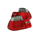 Bmw 3 Series E46 99-01 4 Dr L.e.d T.l Red/clear 4pcs