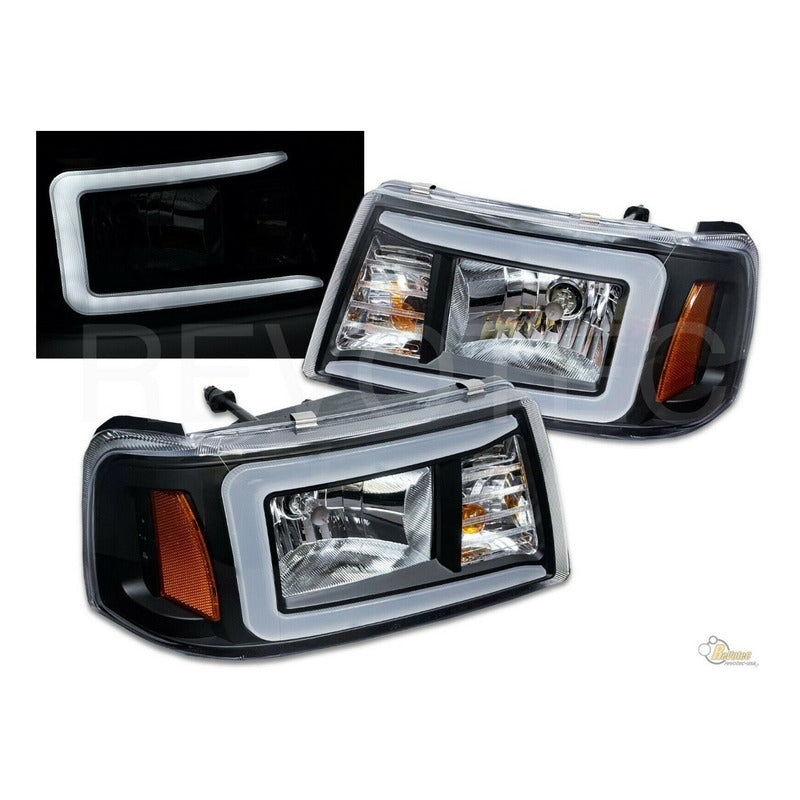 Ford Ranger 2001-2011 Par Faros Y Par Calaveras Led Negros