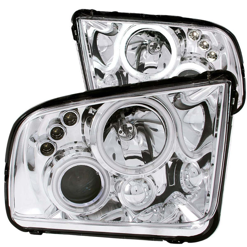 Ford Mustang 05-09 Projector H.l Halo Chrome Clear (ccfl)