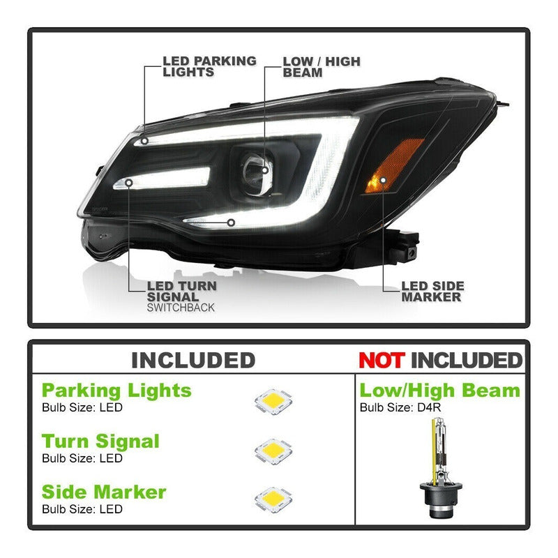 Subaru Forester 2014-2016 Par De Faros Xenon Hid
