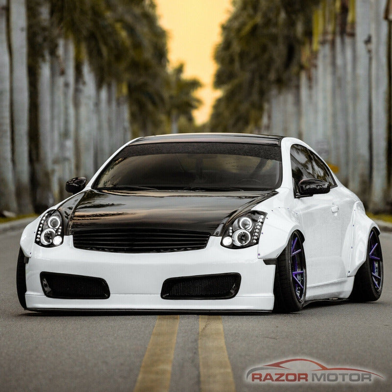 Infiniti G35 03-05 2dr Hl Black Projector Halo Hid/ccfl