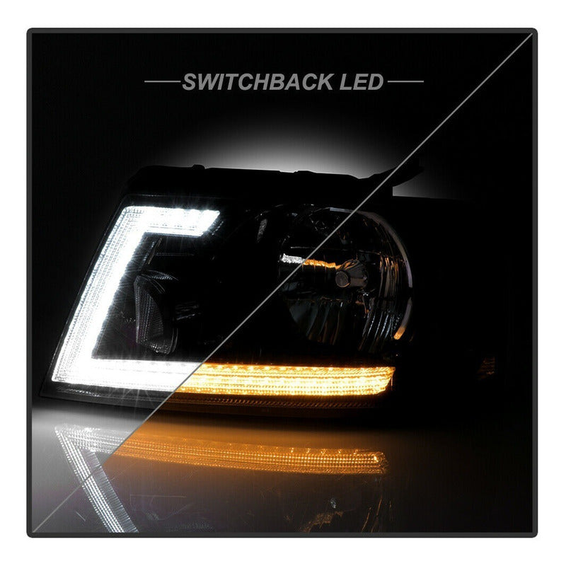 Ford F150 F-150 2004-2008 Par De Faros Led Negros