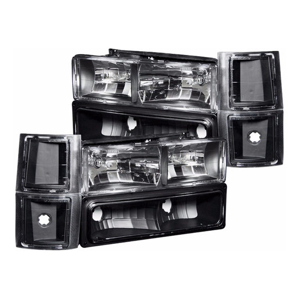 Set Faros Negros Pickup Cheyenne C10 Tahoe Suburban 94-00