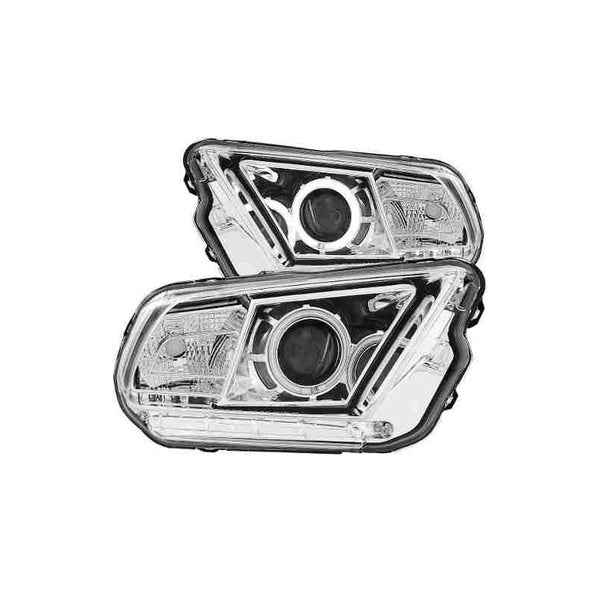 Ford Mustang 10-12 Projector H.l Halo Chrome Clear (ccfl)