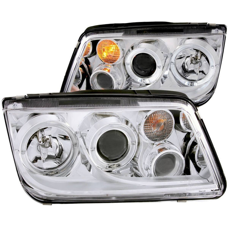Vw Jetta 99-05 Projector H.l Chrome Halo W/fog