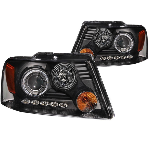 Fd F-150 04-08 Projector H.l 2 Halo L.e.d Black