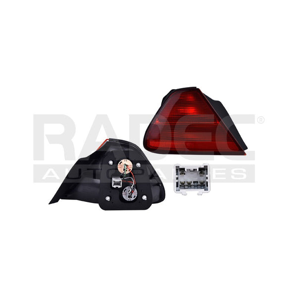 Calavera Hd Accord 98-02 2 Puertas Rojo  Lado Izquierdo
