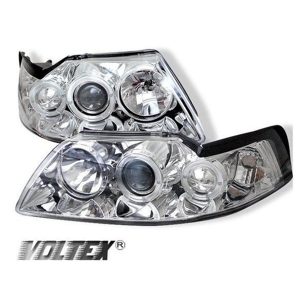 Ford Mustang 99-04 Projector H.l Chrome Clear Amber
