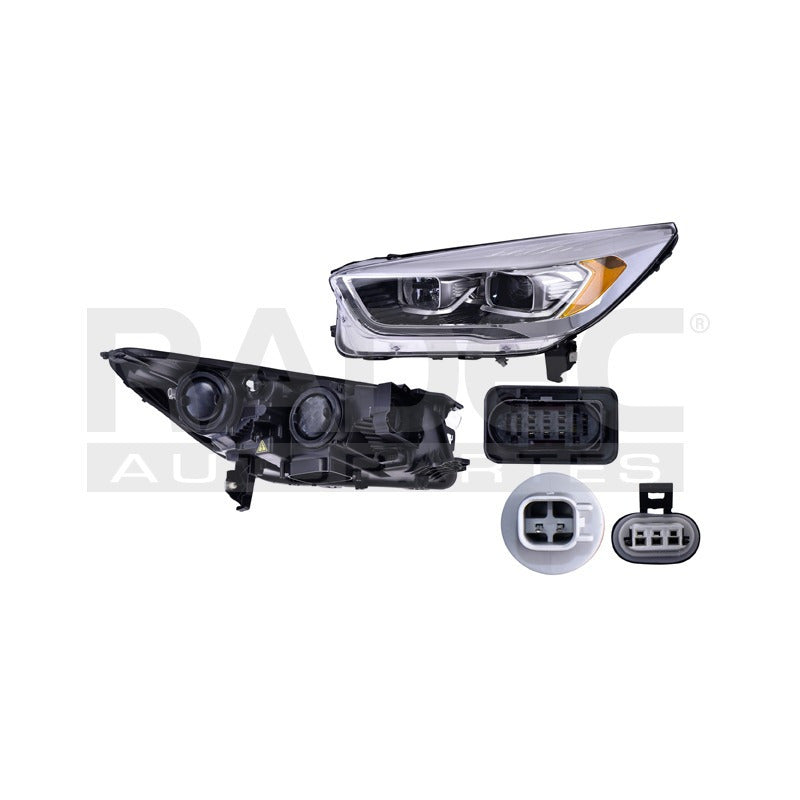 Faro Fd Escape 17-18 P/foco Xenon Tyc Izq