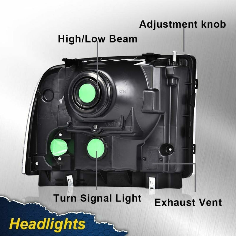 Ford Excursion F250 Super Duty 1999-2004  Faros Negros