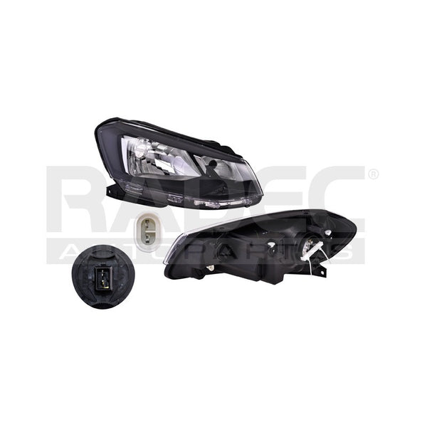 Faro Vw Gol 17-18 Filo Interior Negro Tyc Der