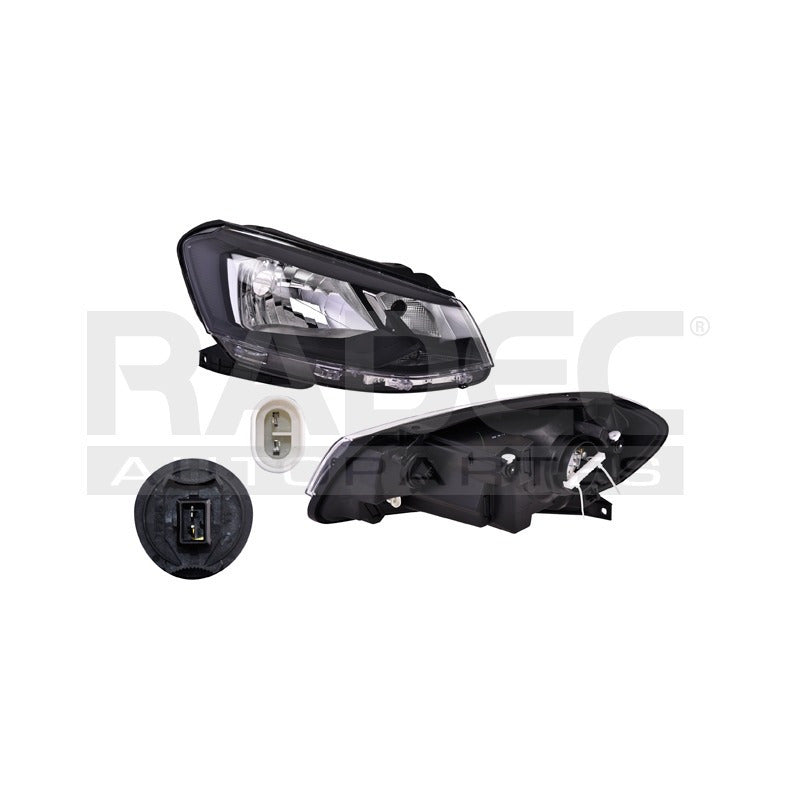 Faro Vw Gol 17-18 Filo Interior Negro Tyc Der