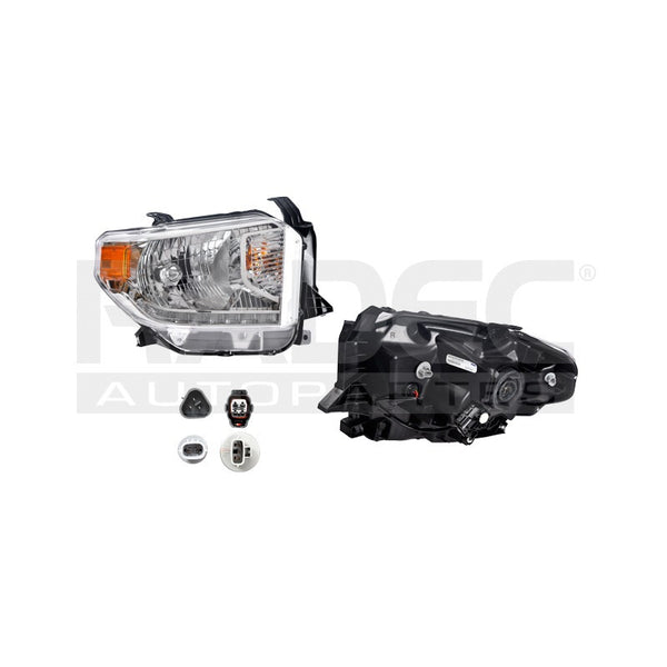 Faro Ty Tundra 14-16 Fondo Cromado C/motor Tyc D