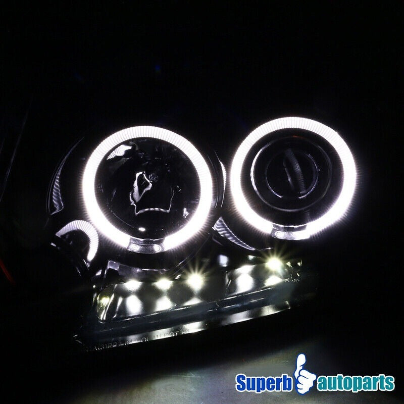 Ford F-150 04-08 Projector H.l Halo L.e.d Black Clear Amber