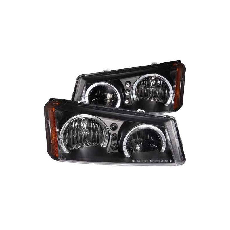 Silverado/chevrolet 03-07 Faros Halo Negros O Claros