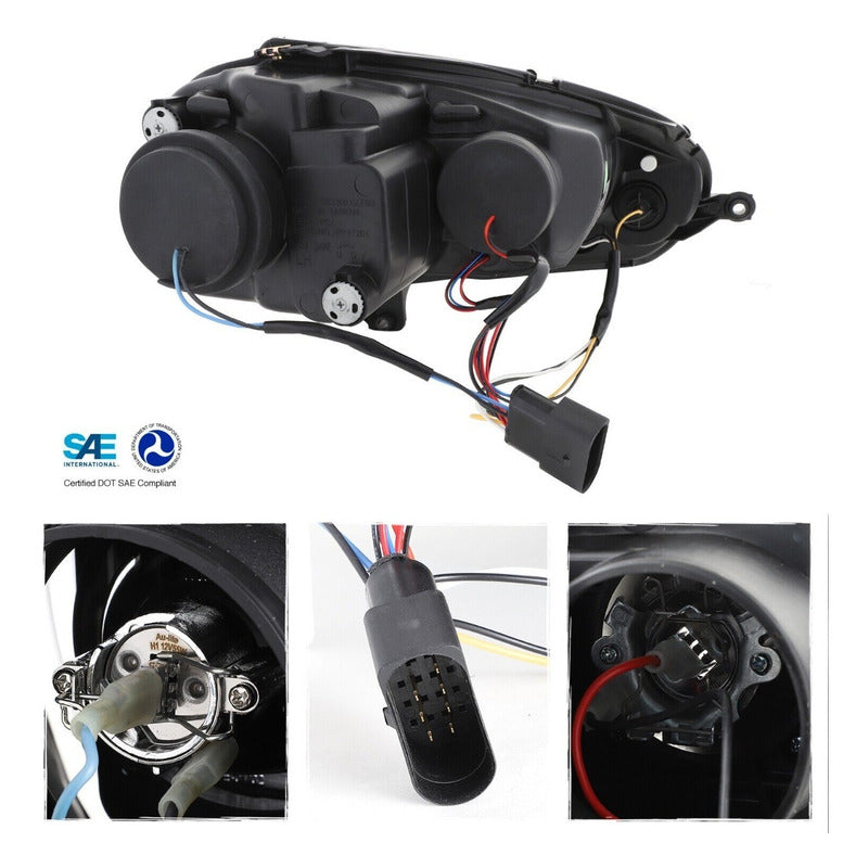 Rabbit 06-09/jetta Gen5/wagon 09 Par Faros Negros