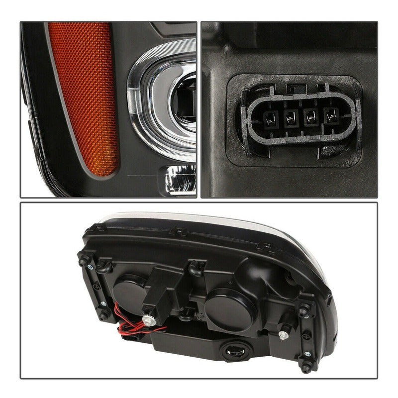 Chevrolet Trailblazer 2002-2009 Par De Faros Negros Led